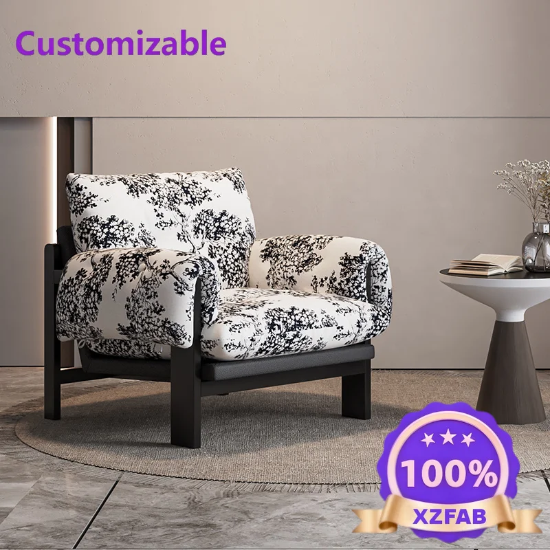 Factory Direct 2026 French retro single sofa chair antique living room removable and washable lazy leisure chair