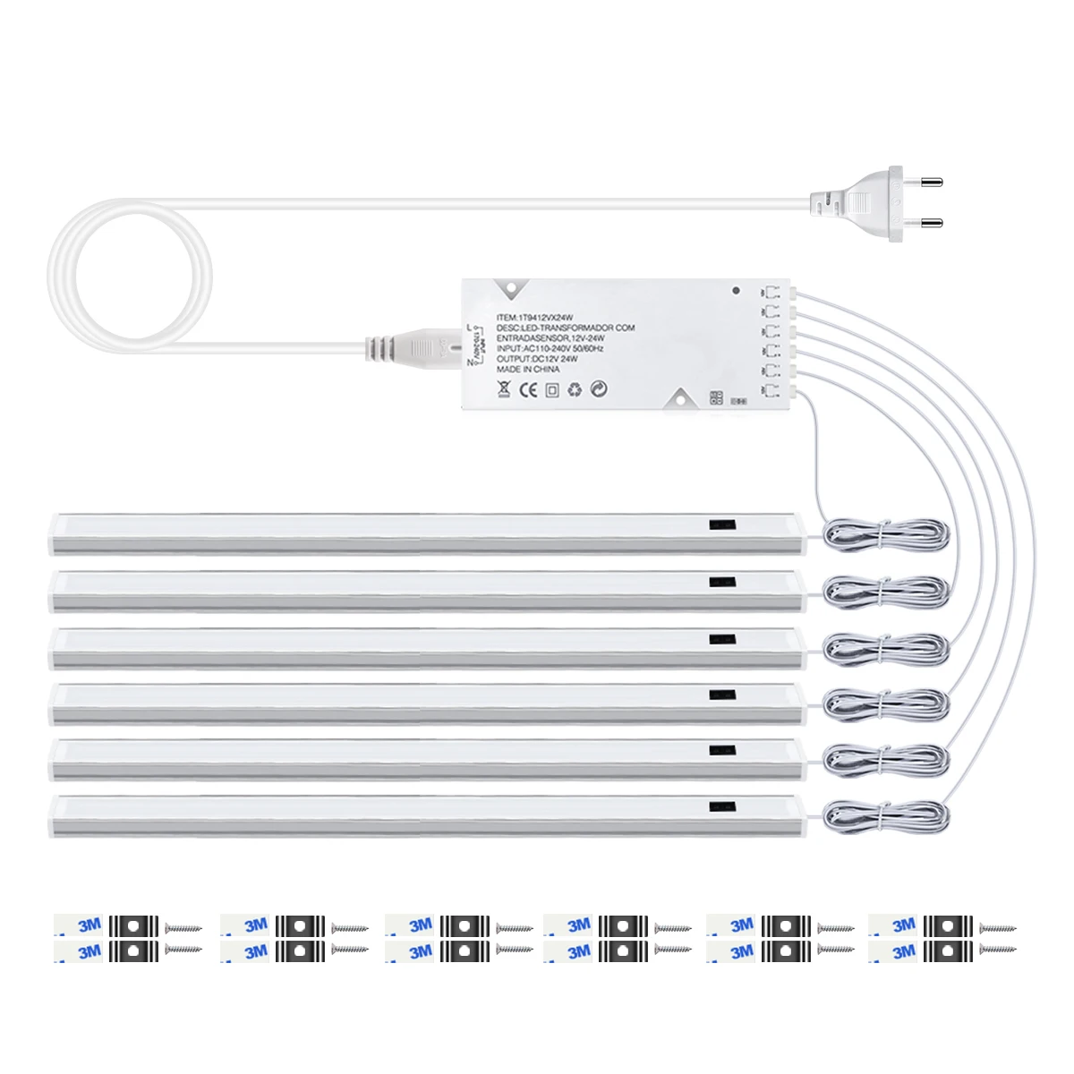 LED czujnik ręcznego zamiatania Ultra cienki kolumna świetlna 30/40/50cm pokój szafka kuchenna szafa nocna szafka aluminiowa półka podświetlenie