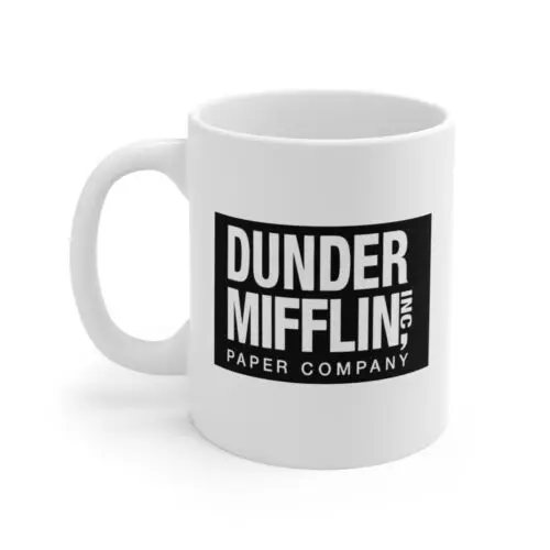 The Office-taza de café Dunder Mifflin, color blanco, 11oz.