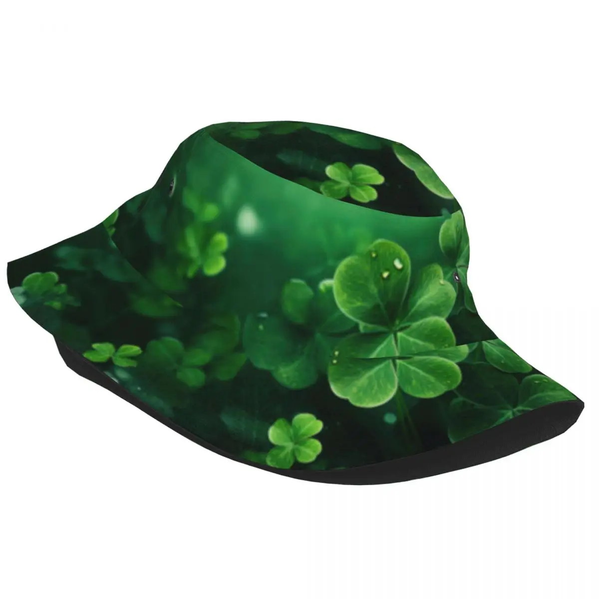 Shamrocks And Drops Of Water Unisex Casual Sun Hat Bucket Bob Hip Hop Cap Fisherman Panama