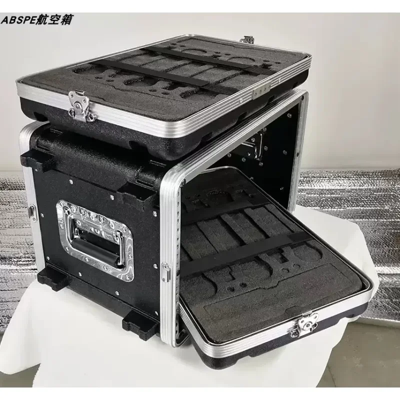 ABS Plastic 6U 310 Medium Audio Equipment Chassis Portable Air Case Cabinet For Power Amplifier Wireless Microphone Receiver