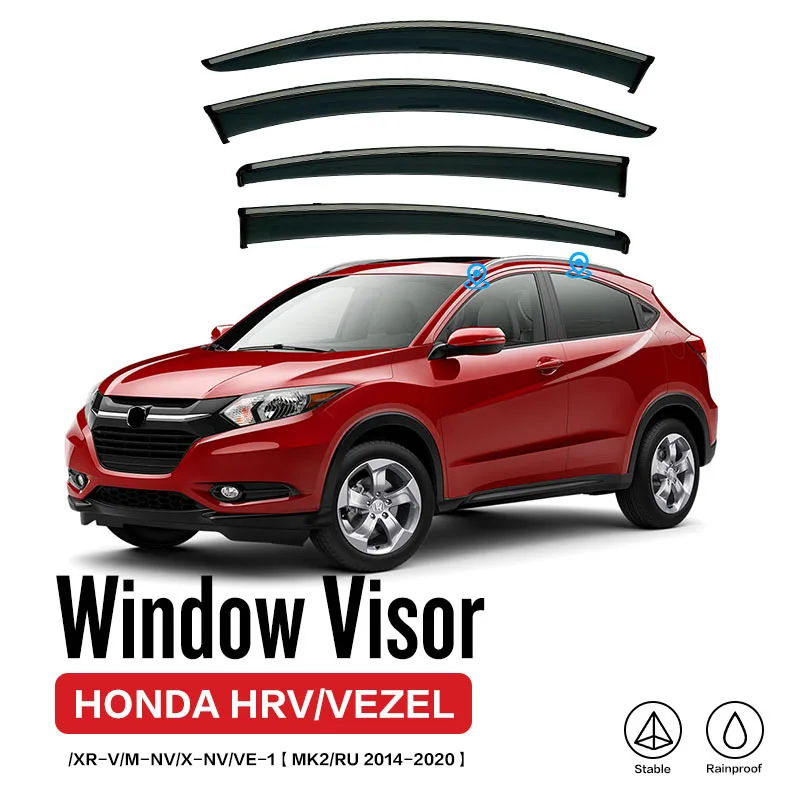 

For Honda Binzhi/XRV/HRV/XNV/VEZEL Window visor Weather Shield Side Window Deflector Car windshield weather shield Caraccessorie