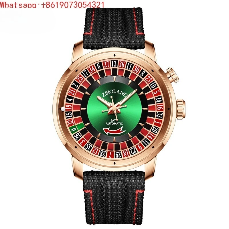 The Great Qin Empire ZBIOLAND-ZBL1013 Turntable Series Gambling Board Concept Mechanical Watch Men's Waterproof Watch