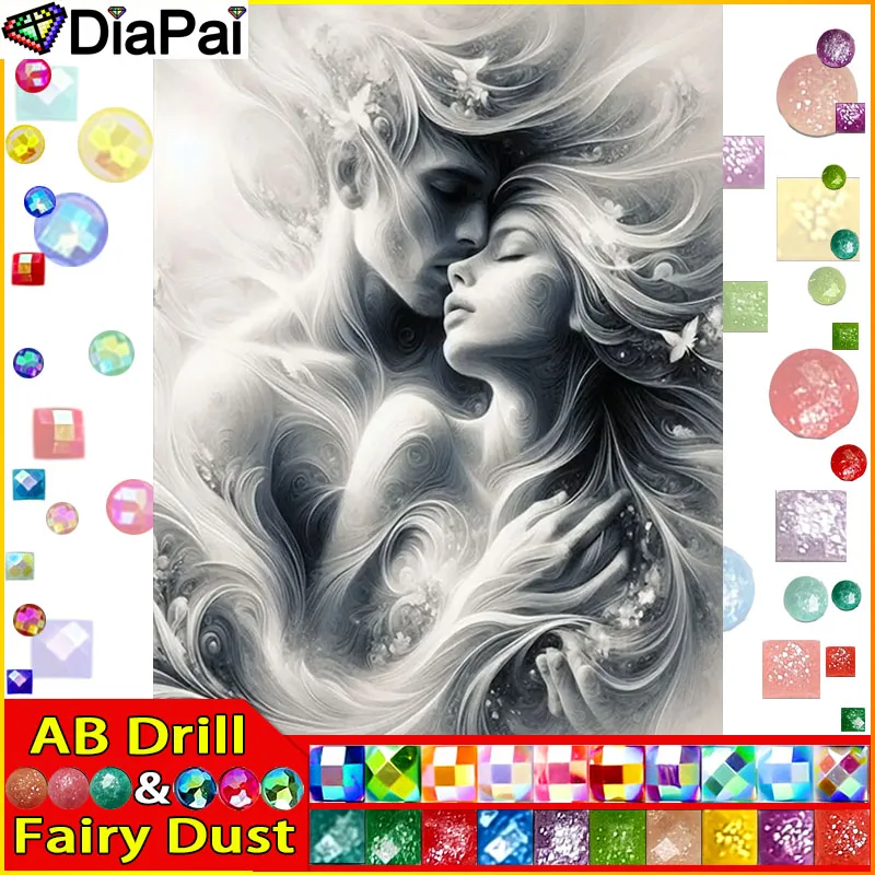 

DiaPai Fairy Dust ABDiamond Painting " Couple Portrait" 5D DIY Diamond Embroidery Full Square/round Rhinestone Of Picture