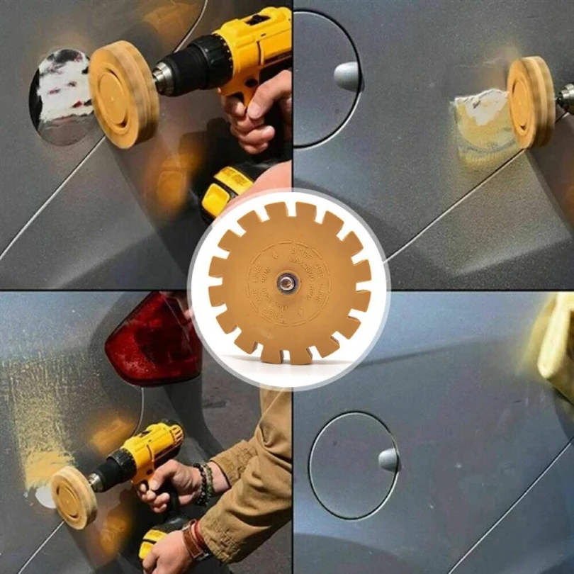 Imagem -06 - Polegada 100 mm Borracha Pneumática do Carro Borracha Borracha Borracha Almofada da Roda Auto Disco Decalque Borracha Roda Carro Adesivo Removedor Pintura Mais Limpa Ferramentas de Polimento 4