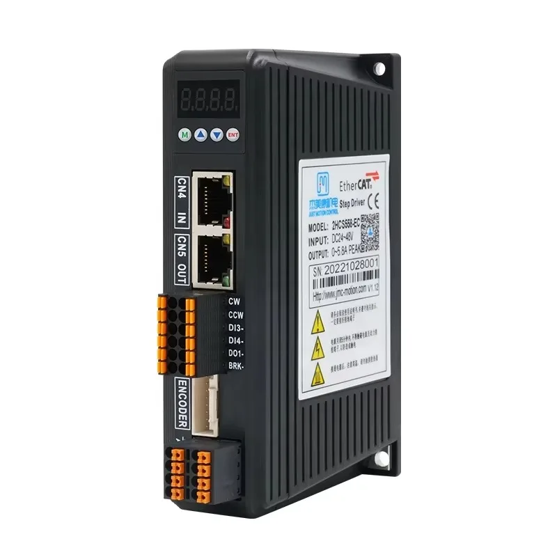 

2HCS558-EC Bus Control Ethercat 24-48VDC Step Motor Driver Robot Arm Nema24 Canbus Stepper Motor Drive