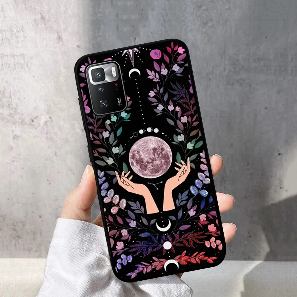 Luxury Moon Star Flower Phone Case For Redmi Note 4 X 5 A 6 7 8 Pro T 9 Pro 9S 10 Pro 11 Pro 11S 11Epro PocoM3pro