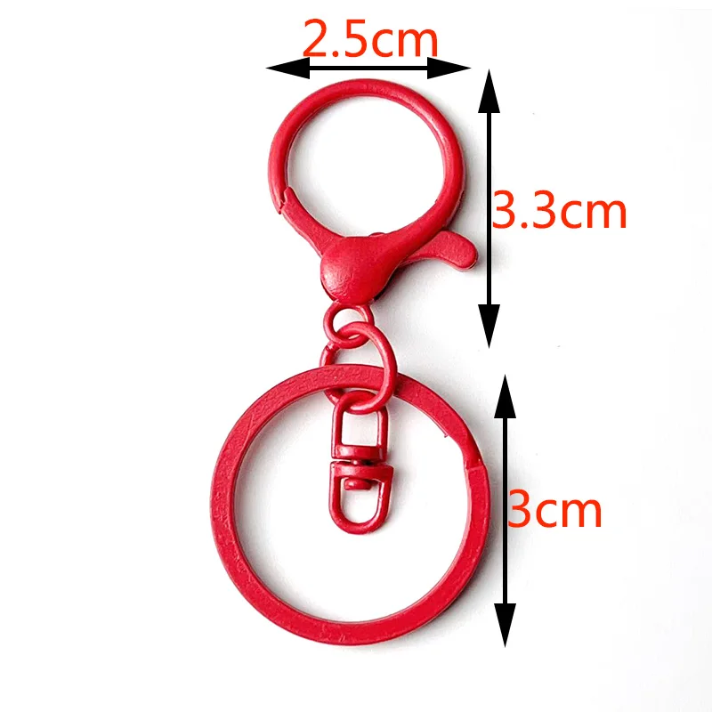 Colorful Large Lobster Clasp Metal Keychain, 6-30Pcs Set