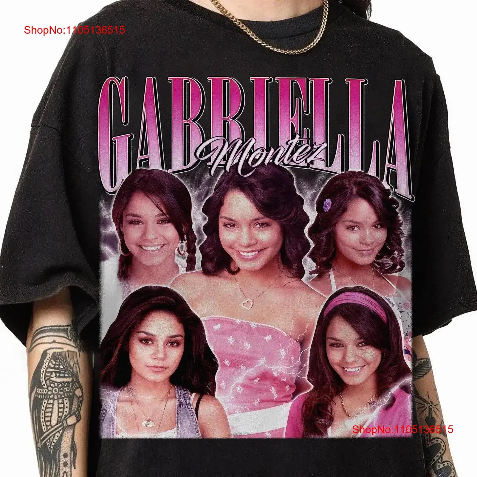 تي شيرت كلاسيكي للمدرسة الثانوية غابرييلا مونتيز تي شيرت موسيقي عتيق مغسول للرجال جرافيك قليلاً للجنسين ناعم ومريح #1