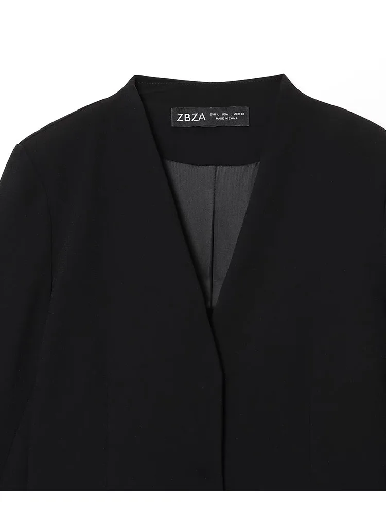 Vrouwen Splicing Pak Jurk 2026 Lente Zomer Pak Top + Rok Zwart Tweedelige Set Voor Vrouwen Mode elegante Feestjurk Set