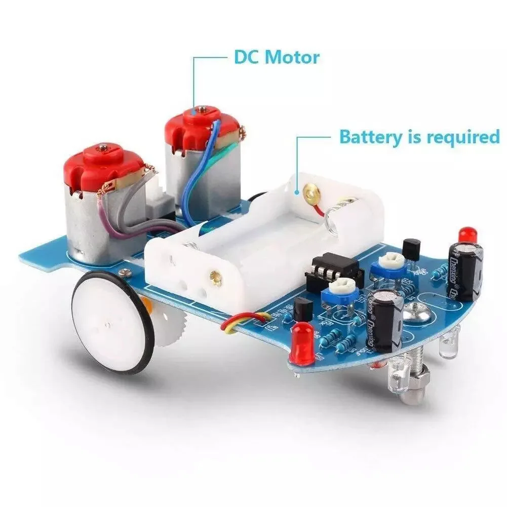 Practice Soldering Learning Electronic Kit Smart Car Soldering Project Kits Line Following Robot Beginners DIY Electronics PCB