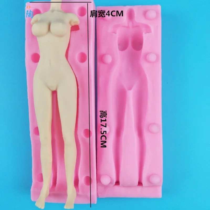 Fondant Doll Soft Candy Doll Body Mold 3D Arm and Leg Cake Molds DIY Clay Soft Epoxy Resin Silicone Mould Baking Tools