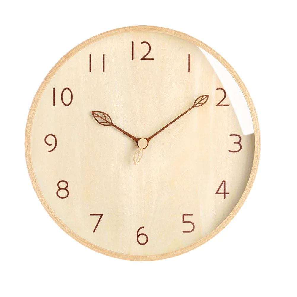 

Wooden Wall Clock Branch Design Silent Non-Ticking Decorative Hanging Clock For Home Living Room Bedroom Wall Art Decor