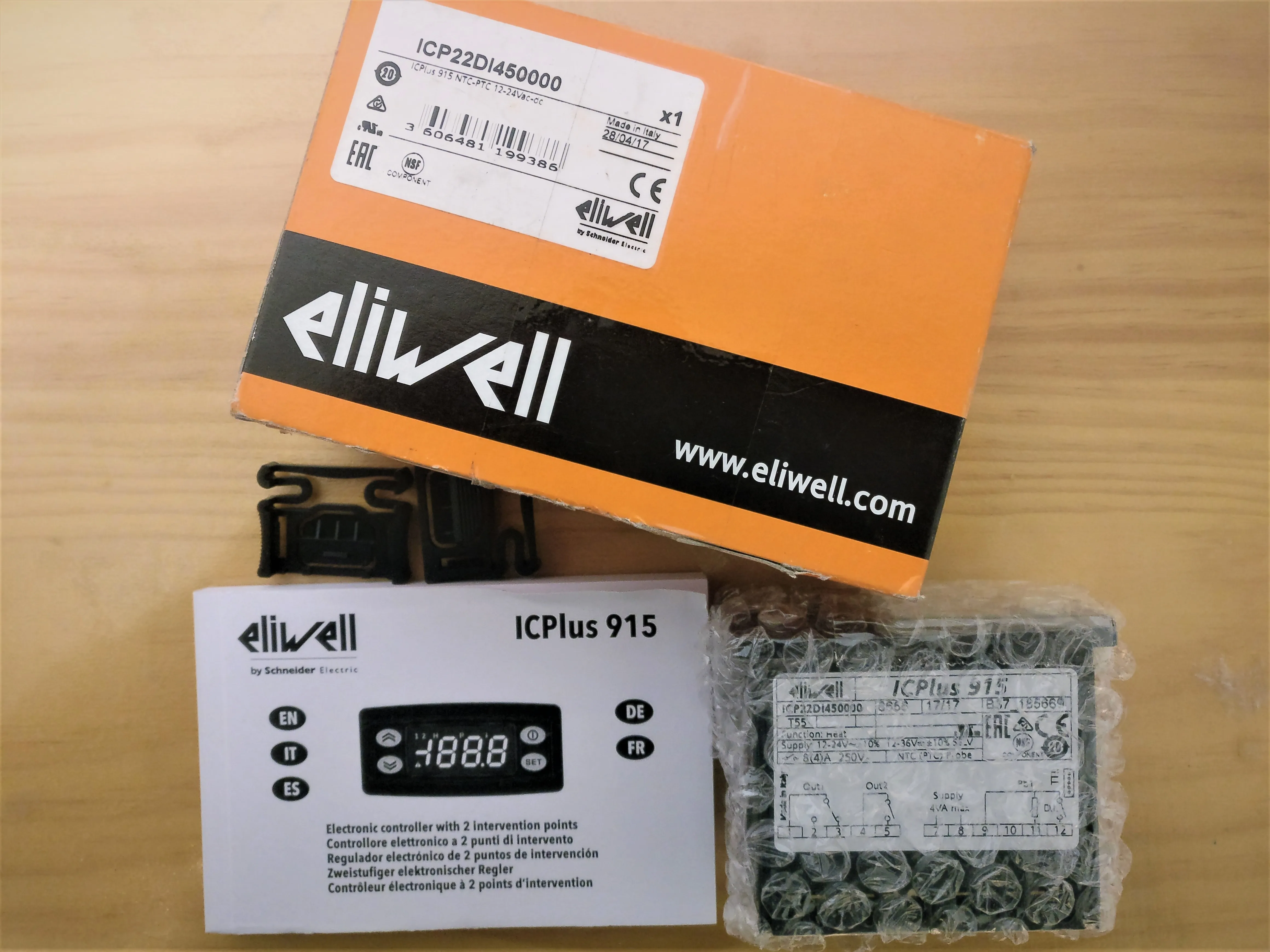 Eliwell Temperature Controller ICplus 915 NTC-PTC 24v/220V For Cooling Water Tank