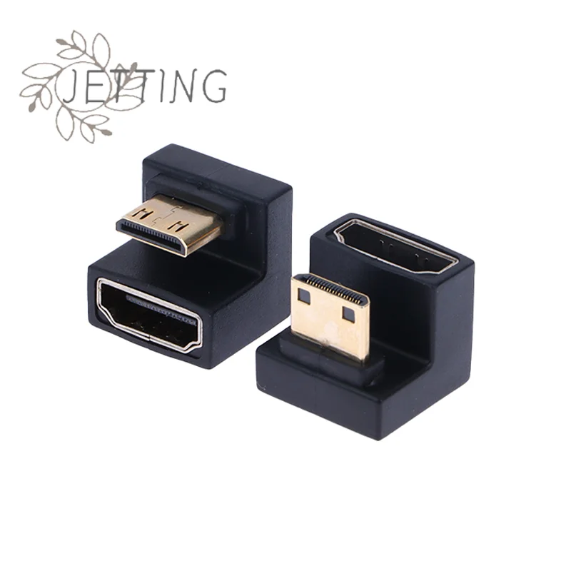 Hot HDMI-Compatible Adapter 360 Degree Angled U-shaped L Converter Mini HD Male to HDMI Adapter