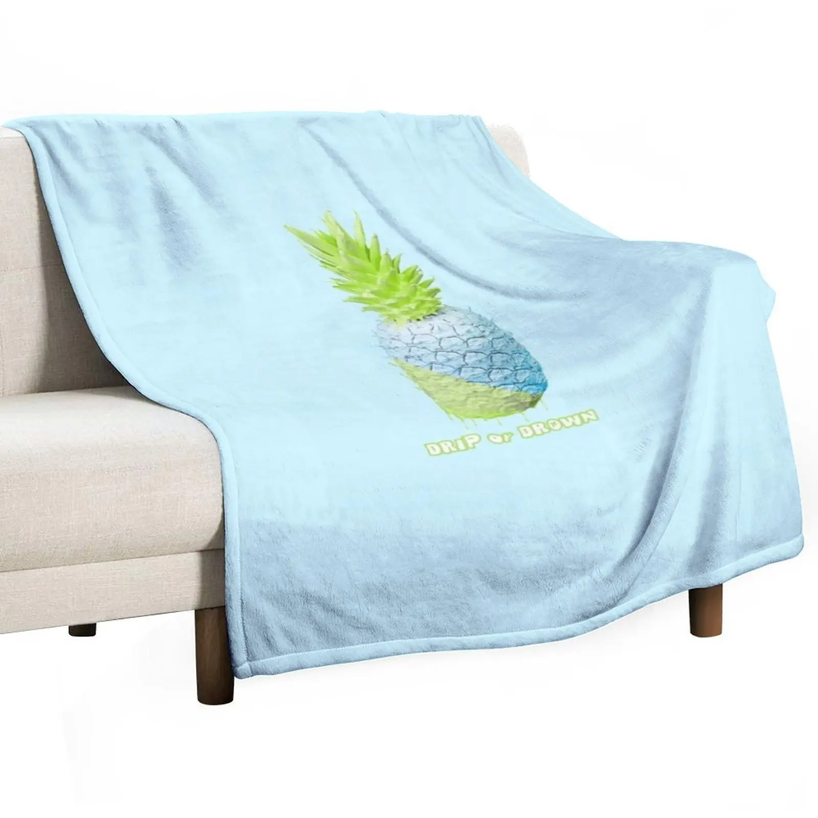 PINEAPPLE DRIPP Throw Blanket Thermals For Travel Plaid on the sofa Blankets