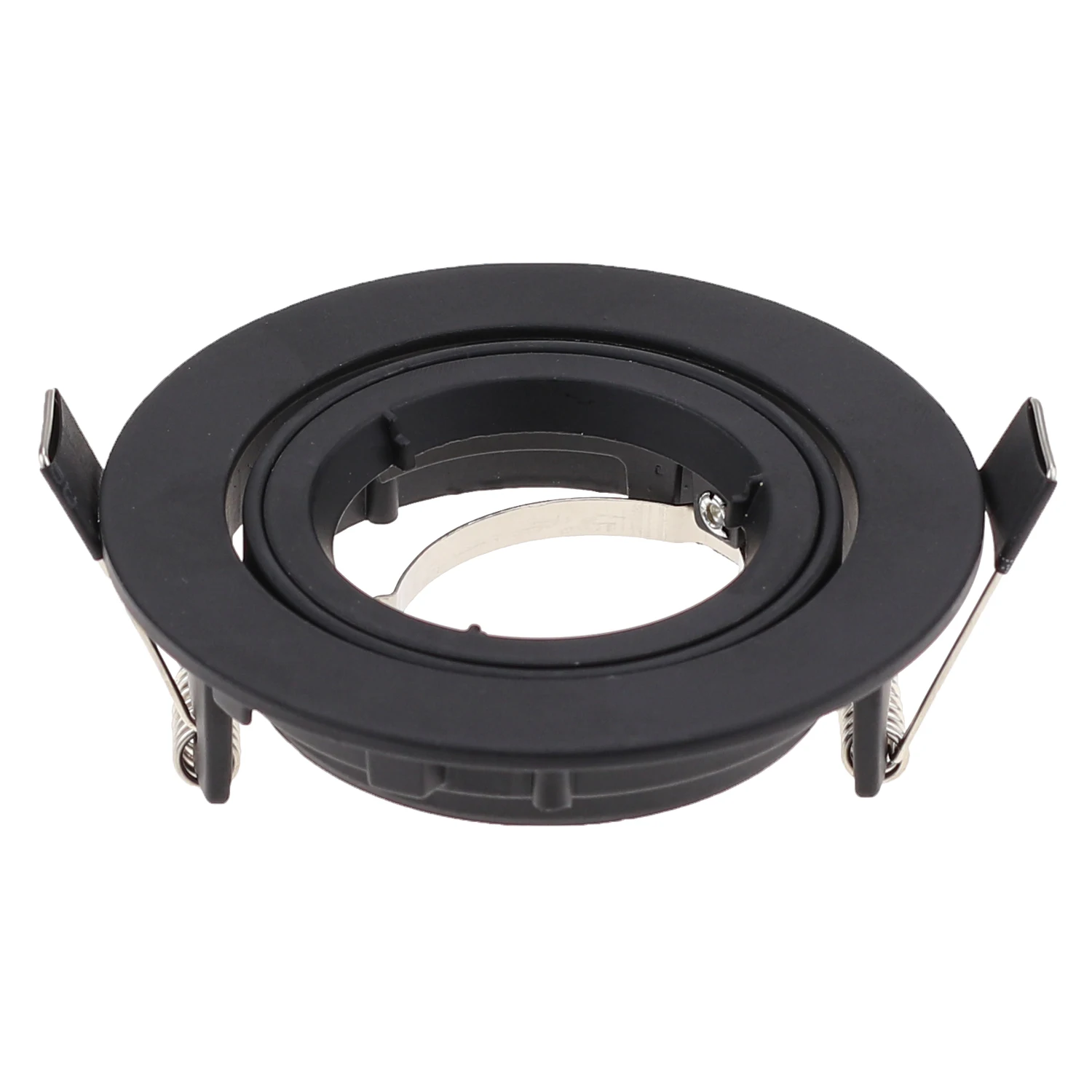 Round Alumínio LED Teto Spot Light Frame, Embeded Luminárias, GU10 MR16 Montagem, 2Pcs