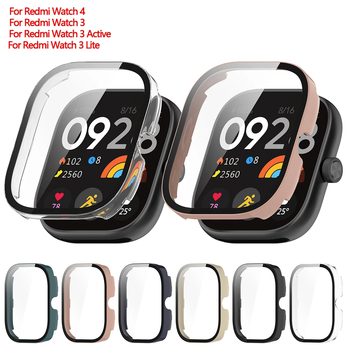 Cristal templado y funda para Xiaomi Redmi Watch 4, carcasa