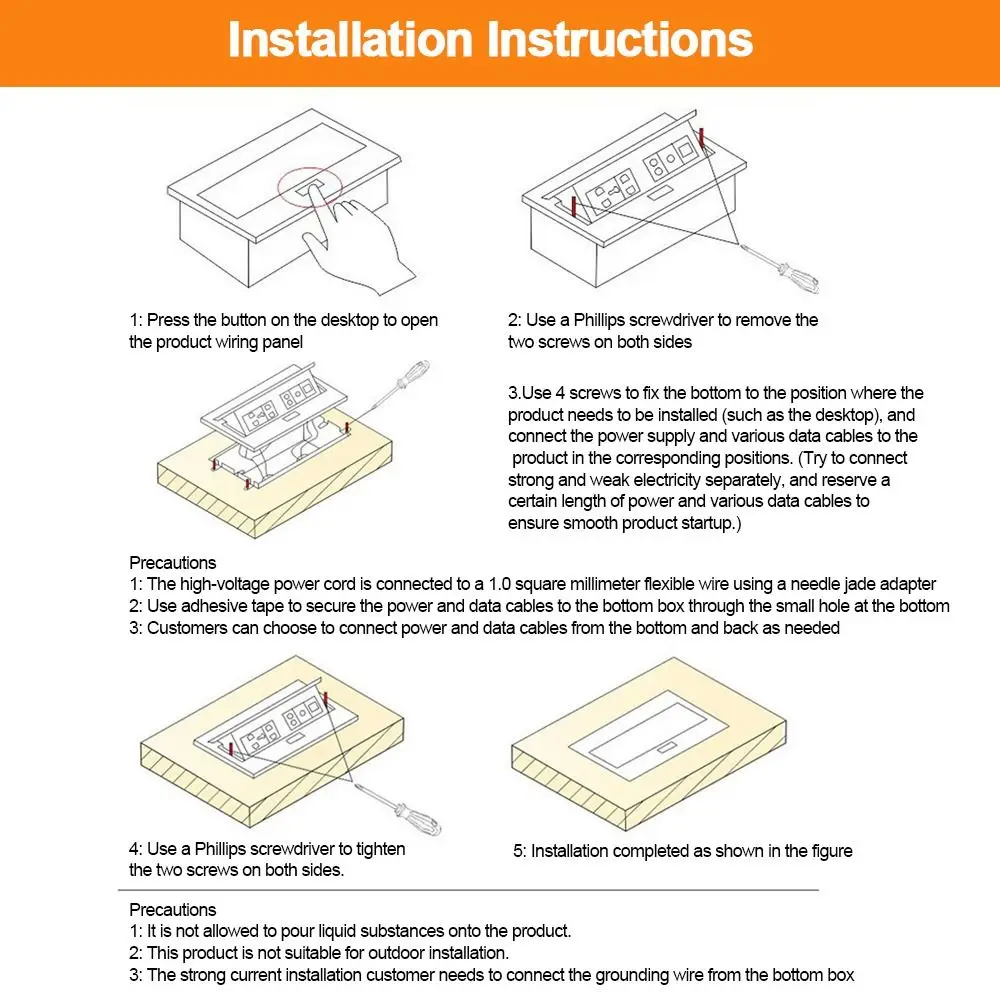 

Металлическая панель, настольная встраиваемая розетка, крышка с тремя отверстиями, настольный вставной адаптер с двумя USB-портами, многофункциональный стол