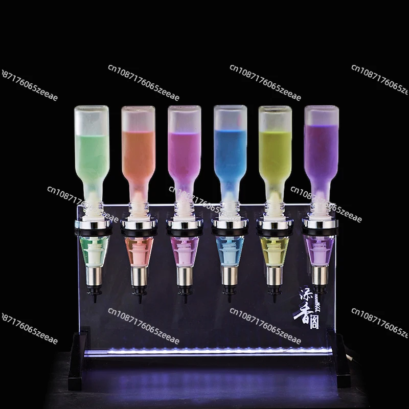 Bulk Perfume Sales Display Small Counter 6 Pump Head Travel Bottles Stall Display Rack