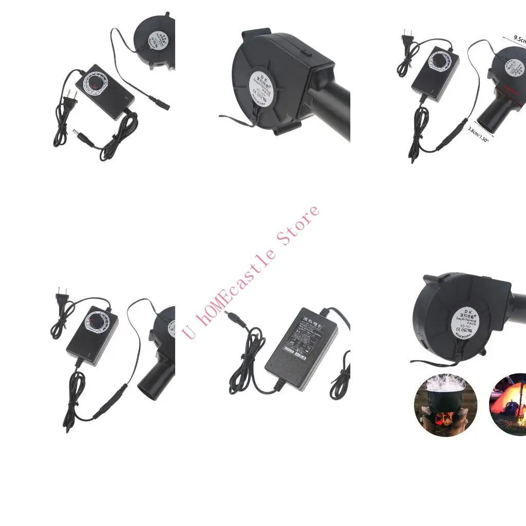 63HF 110V 220V AC Powered Fan 9733 with Variable Speed Controller for DIY Cooling