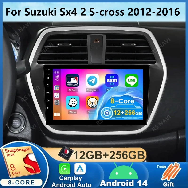 

Android 14 For Suzuki SX4 S-Cross 2014-2017 Multimedia GPS Car Radio Video Player Navigation 5G wifi DSP No 2din Stereo Auto BT