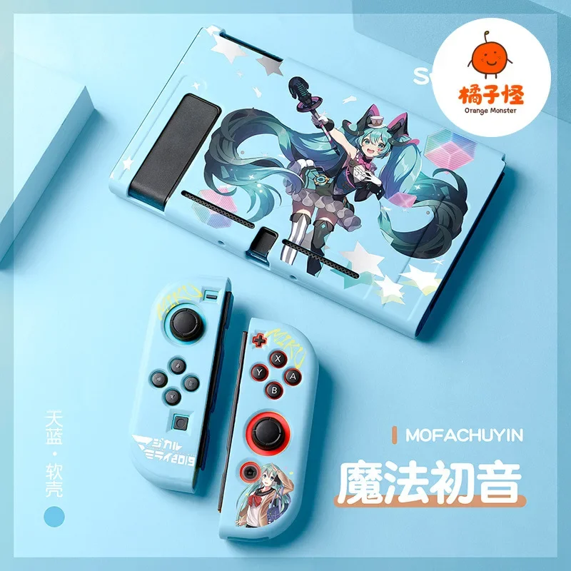 Hatsune Miku Anime Switch NS OLED Cartoon Joycon Console Cover custodia protettiva morbida gioco Host Shell accessori regalo periferico