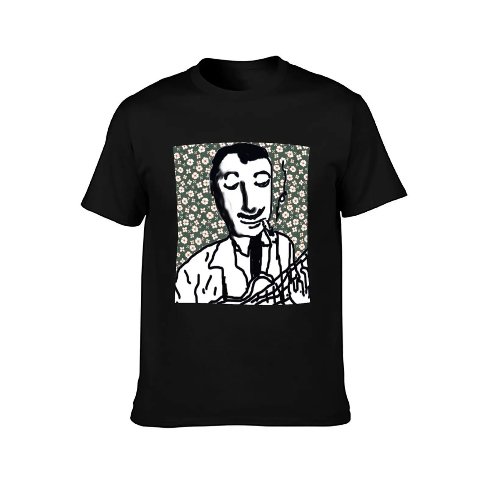 Django Reinhardt, Gyspy Jazz Guitarist, Hot Club, Hot jazz, Guitar, background T-Shirt Minimalist Plain Crew Neck T-Shirt
