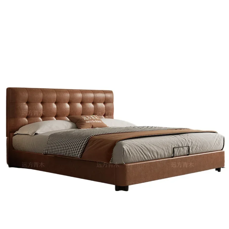 Postmodern Princess Double Bed Bedroom Full Size Platform Luxury Double Bed Full Wooden Lazy Designer Muebles Trendy Furniture