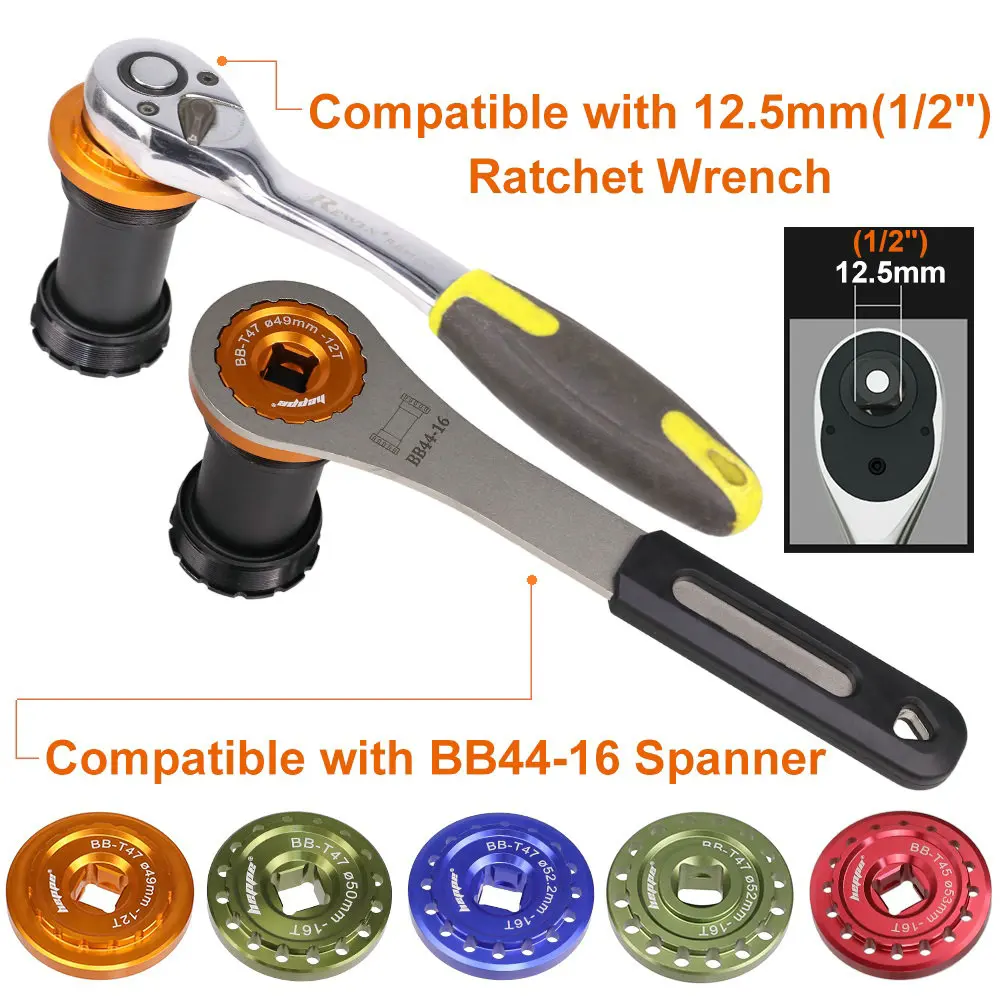 Fiets Trapas Demontage Tool Voor BB T47 Installatie en Verwijdering Wrench Bike 12T 16T BB Dopsleutel BB Reparatie Tool