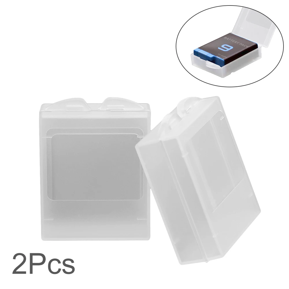 2Pcs Battery Box Plastic Storage Battery Box Fit for GoPro Hero 9 8 7 6 Action Camera Accessories Kit Fish Box