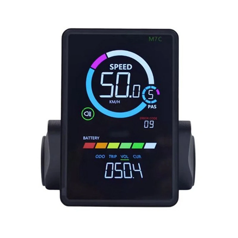 New-24V-60V M7C-2 E-Bike LCD Colorful Display Meter Connection Plug Electric Bicycle Display With USB UART