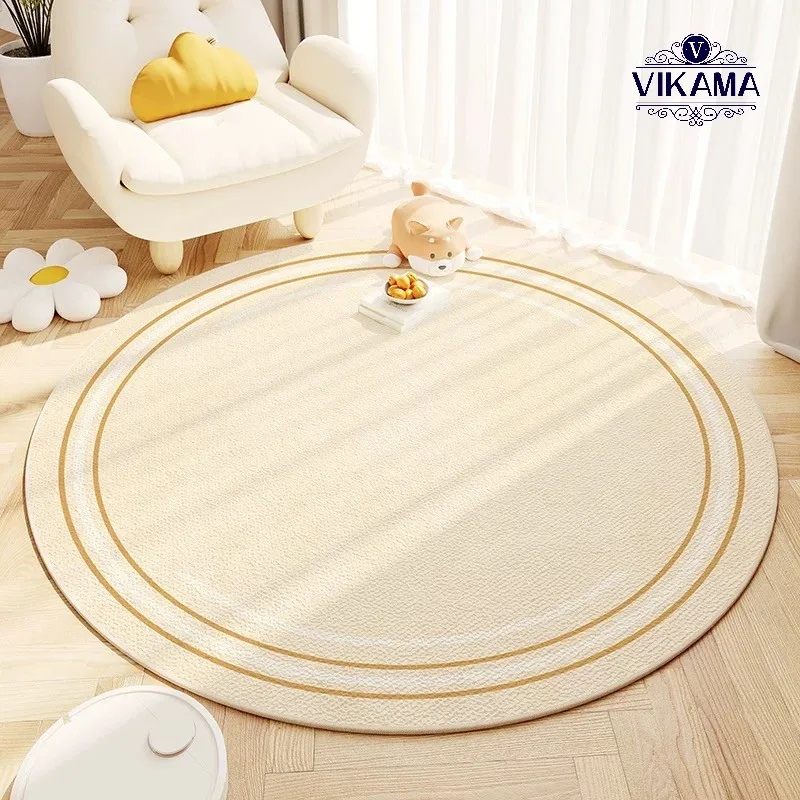 VIKAMA Simple circular office carpet, living room sofa, coffee table carpet, study room swivel chair cushion, rocking chair cush