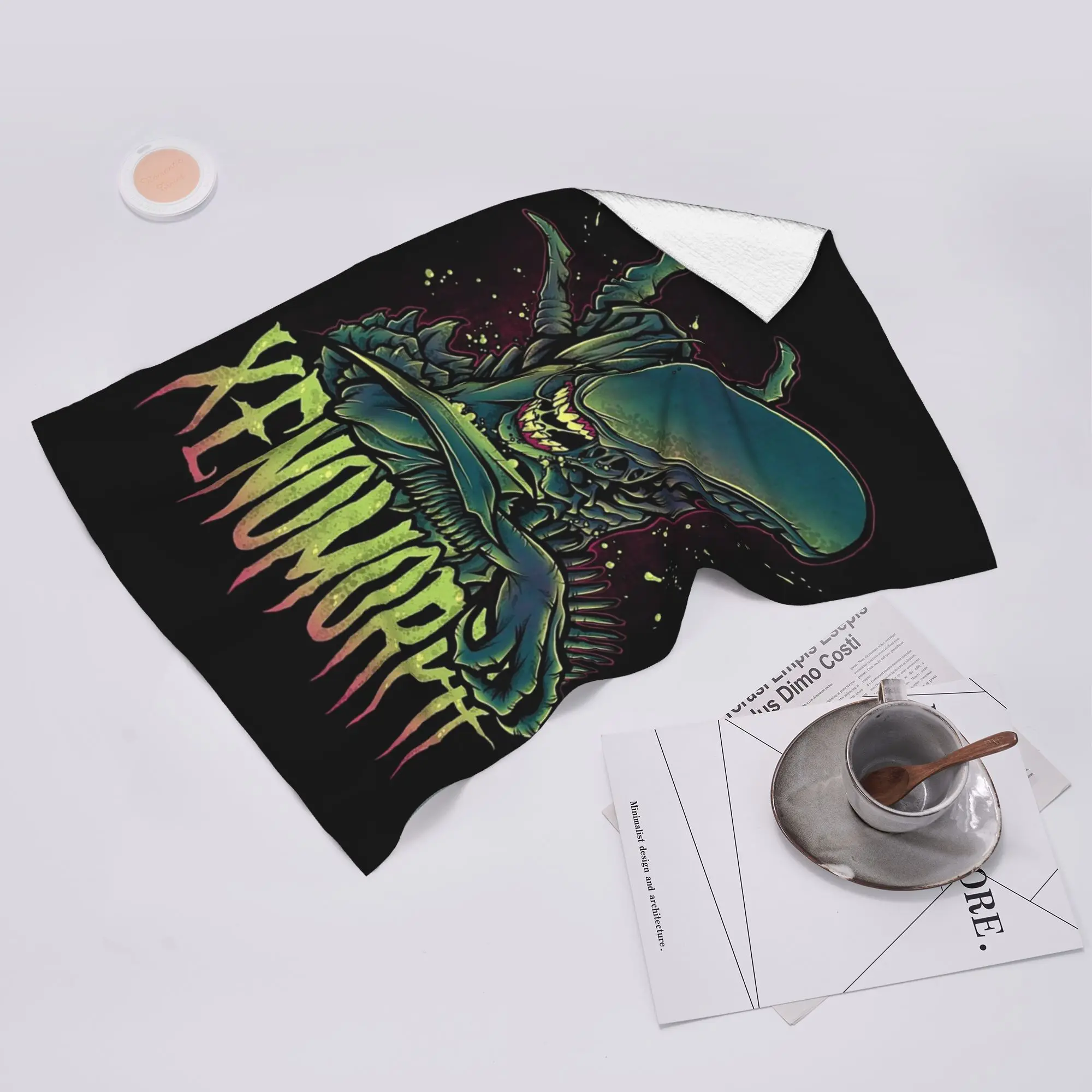 Custom Beware the Xenomorph Soft Face Towel Quick Dry Pool Bath Cotton Towels Breathable