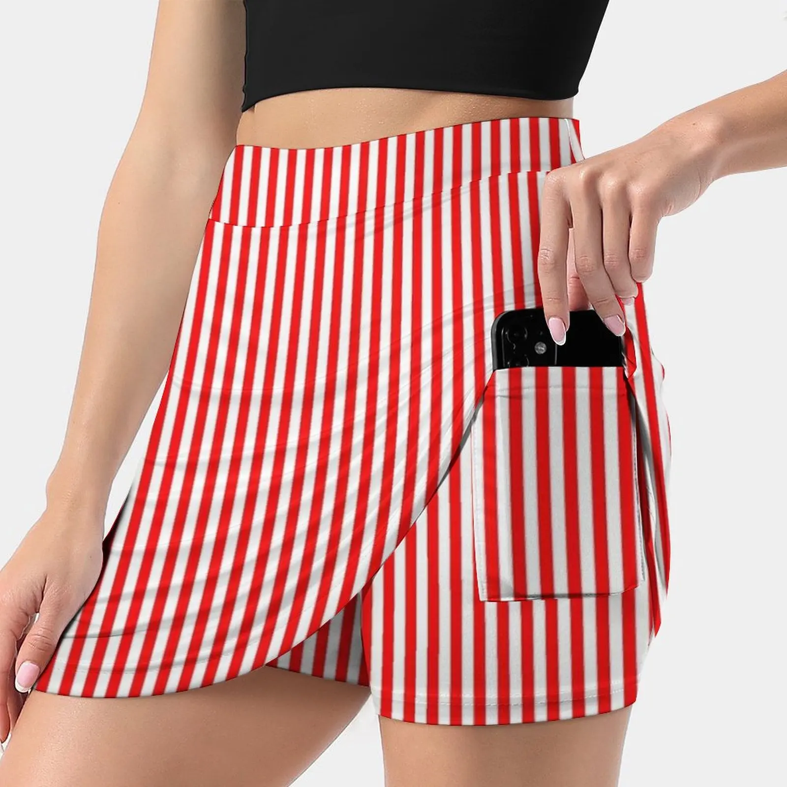 

Red And White Striped Slimming Dress Korean Fashion Skirt Summer Skirts For Women Light Proof Trouser Skirt Red White Red And