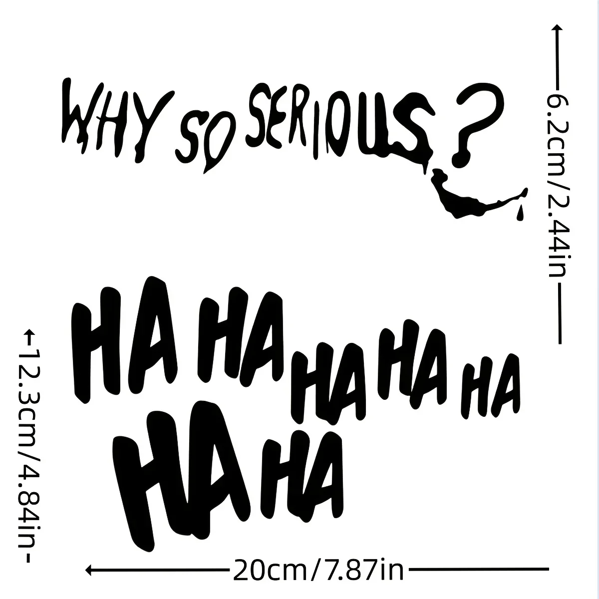 Lively "Why So Serious? HAHAHA" Sticker - 1SET Trendy Laughter Design, Removable Adhesive Adds Fun to Fridge & Mirror