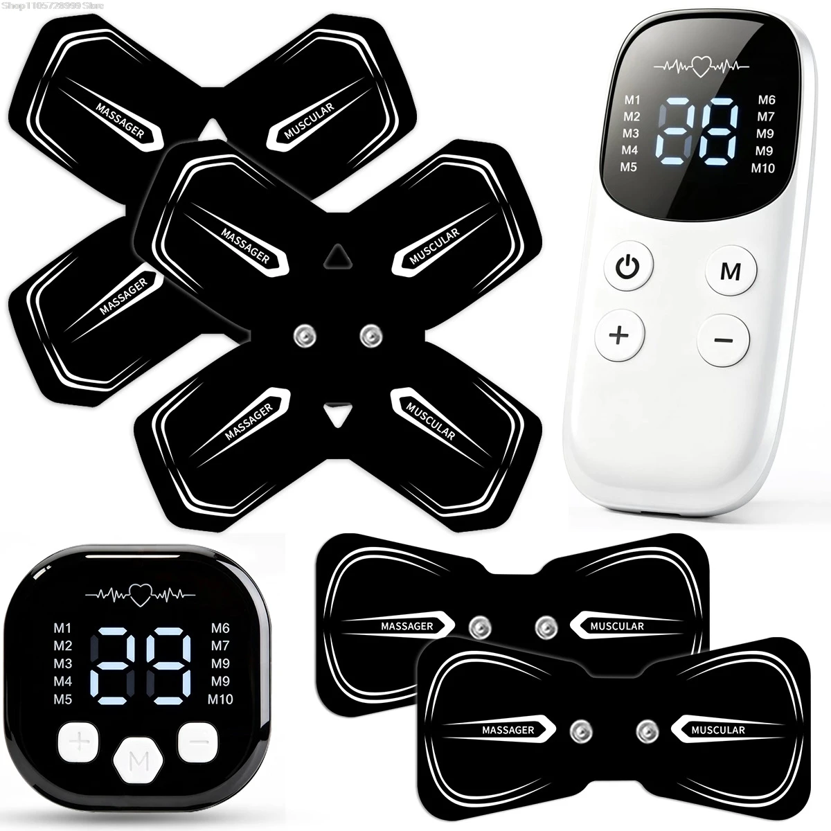EMS Electric Neck Massager Low Frequency Pulse Cervical Massage Patch Full Body Muscle Stimulator Pads Pain Relief Relaxation