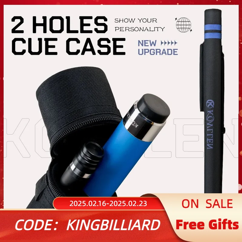 KONLLEN Billiard Case 2 Holes Tube Shape Canvas Oxford Pool Cue Bag 1/2 Billiard Cues Bag Cylinder New Arrival for Dropshopper