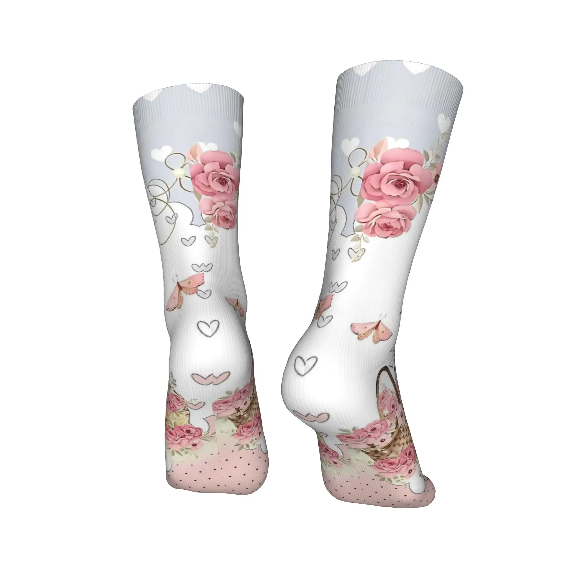 Couple Socks Sarah Kay With Cat Knitted  Stockings Anti Bacterial Comfortable Socks Autumn Trendy Graphic Outdoor Socks