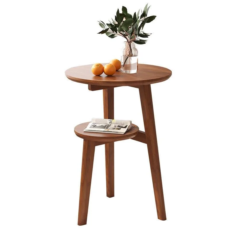 Round coffee table  living room household mahjong  small side table tea rack small apartment balcony round table