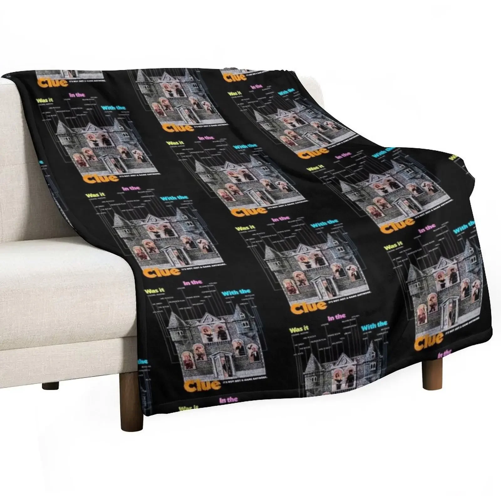 

Vintage Style CLUE - 80s Movie art Throw Blanket Bed linens Decoratives Warm Plaid on the sofa Blankets