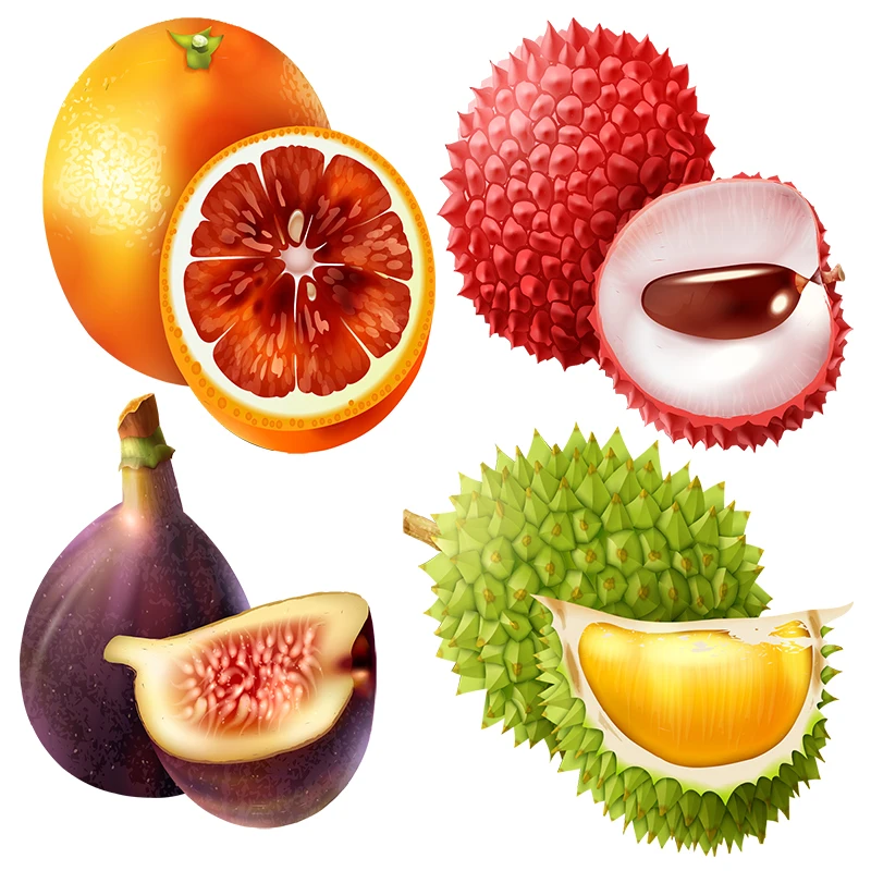 Three Ratels CC60 Fresh Fruit Sticker kitchen decoration refrigerator Decal