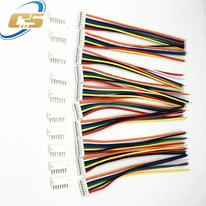 10SETS Mini Micro ZH 1.5 2/3/4/5/6/7/8/9/10 Pin JST Connector with 100mm length Wires Cables