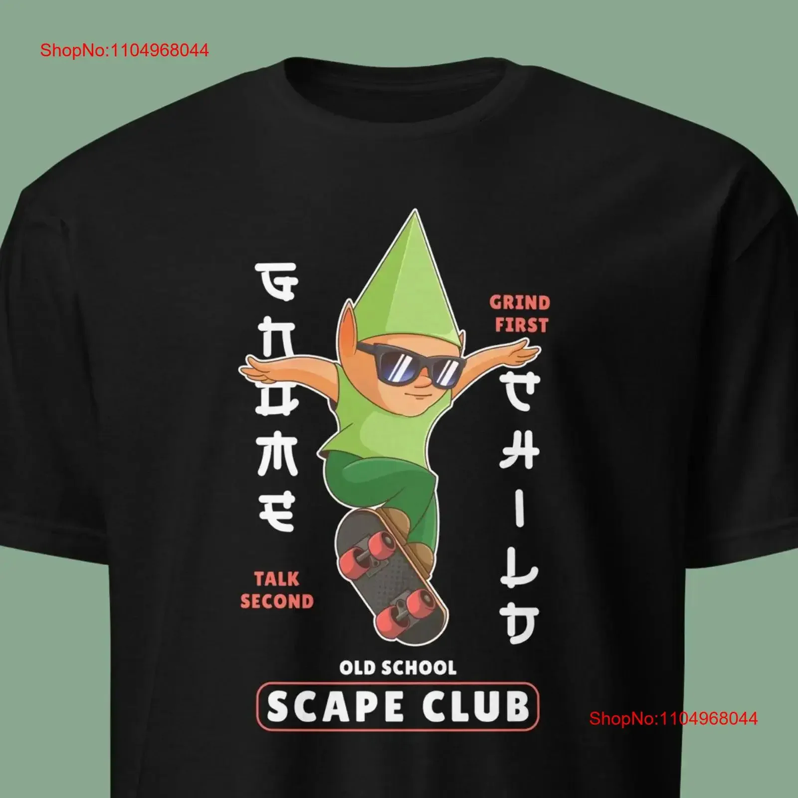 Camiseta clásica Gnome Skater Osrs, divertida camiseta de la vieja escuela, Meme, Gaming artístico, Imp, vintage, ropa de calle lavada, informal, transpirable