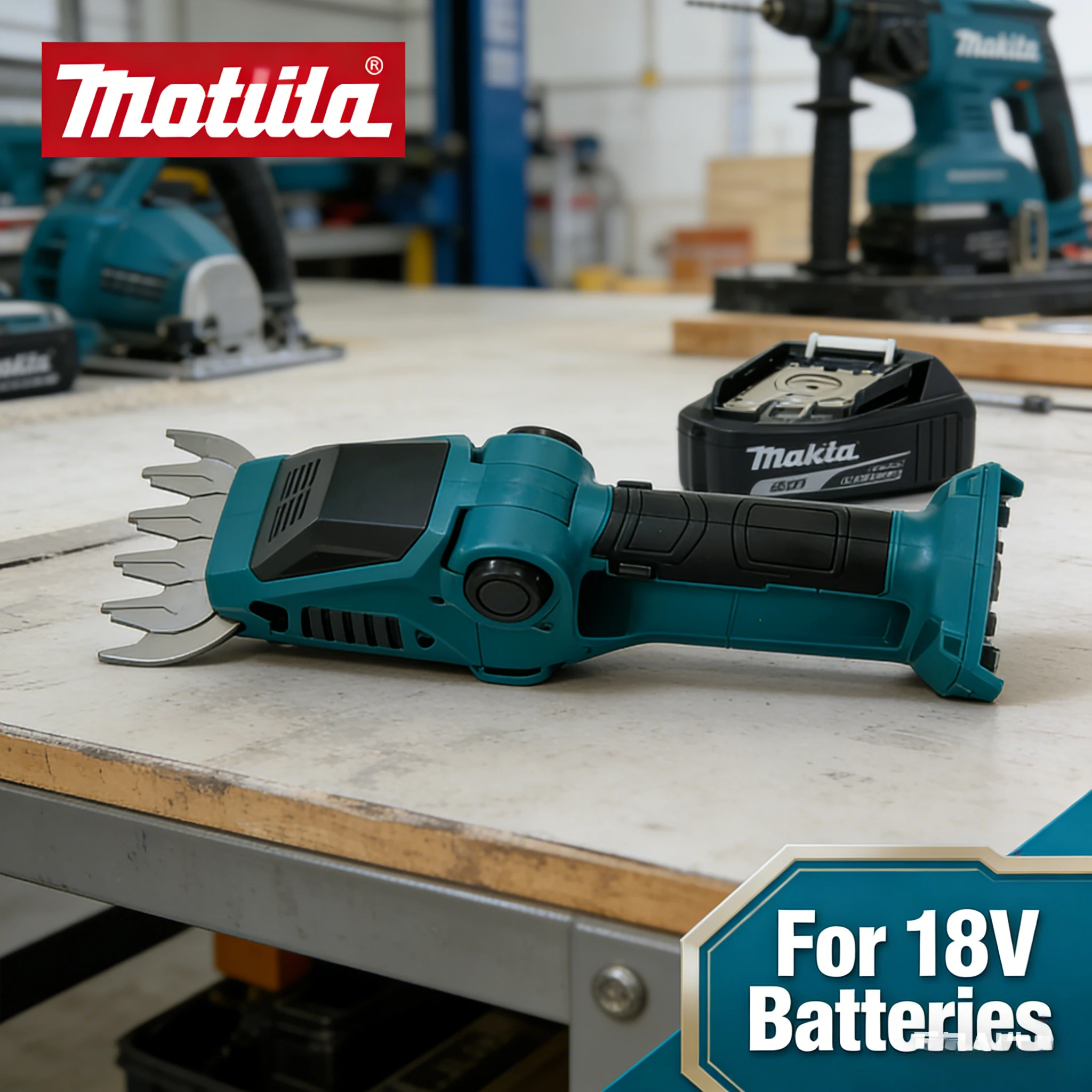 

Аккумуляторный кусторез Makita 2-в-1 для сада: мини-ножницы для травы и кустарников