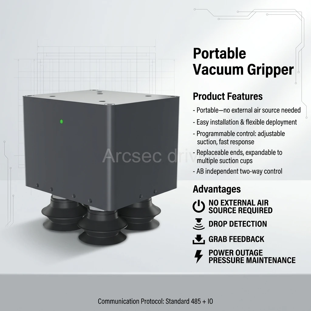 Arcsec Drive Electric Vacuum Suction Cup, Industrial Grade Multi-Suction Cups For Robotic Arm Material Handling
