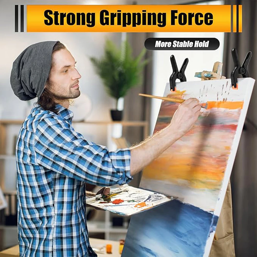 Heavy Duty Clips for Balloon Arch, Woodworking Clamps - 6pcs 3.5" Spring Clamps Plastic Backdrop Clips Photography Carpenter view 5