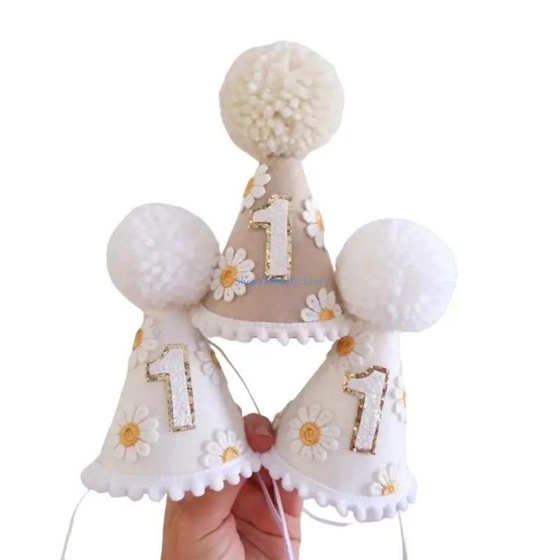 Party Pom Caps Courroie menton réglable avec numéro 1