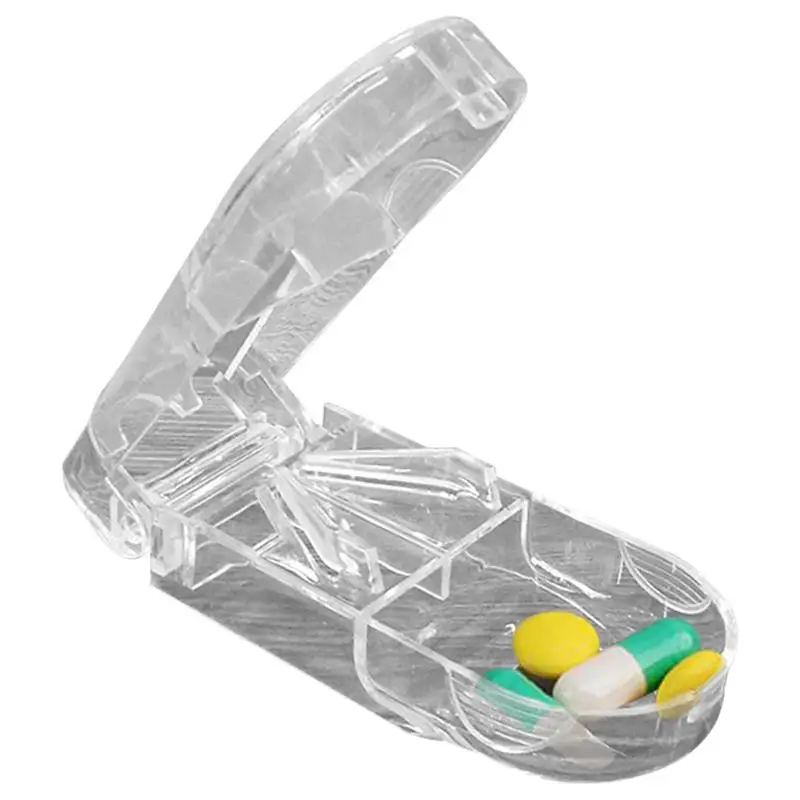 Small Or Large Pills Pill Cutter Detachable Professional Pill Splitter Transparent Medicine Dispenser For Cutting In Half Small