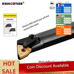 Full series S16Q-MWLNR06 S20R-MWLNR06 S25S-MWLNR06 Internal Turning Tool Holder WNMG Carbide Inserts Lathe Bar CNC Cutting Tools
